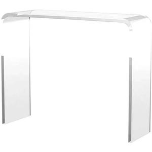 Clear Acrylic Console Table,34" L x 10" W x 28" H, U-Shape Modern Transparent Entryway Table, 110 LBS Weight Capacity, No Assembly Required - for Foyer, Living Room, Sofa Side (1 Tier)