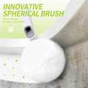 Toilet Brush and Holder Set, Toilet Bowl Cleaner Brush White, Scrubber Brush for Bathroom, Rv, Bathtub, Litter Box, Waste Bin