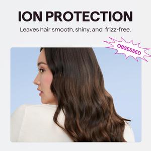 Wavytalk Hair Dryer with Diffuser Ionic Blow Dryer with Powerful 1875W Motor for Fast Drying, Pink/Gray QL-5950