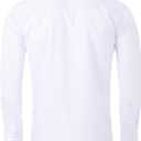 Alimens & Gentle Men's Dress Shirts Long Sleeve Wrinkle-Free Stretch Shirts Solid Formal Button Down Shirt with Pocket (White, M)