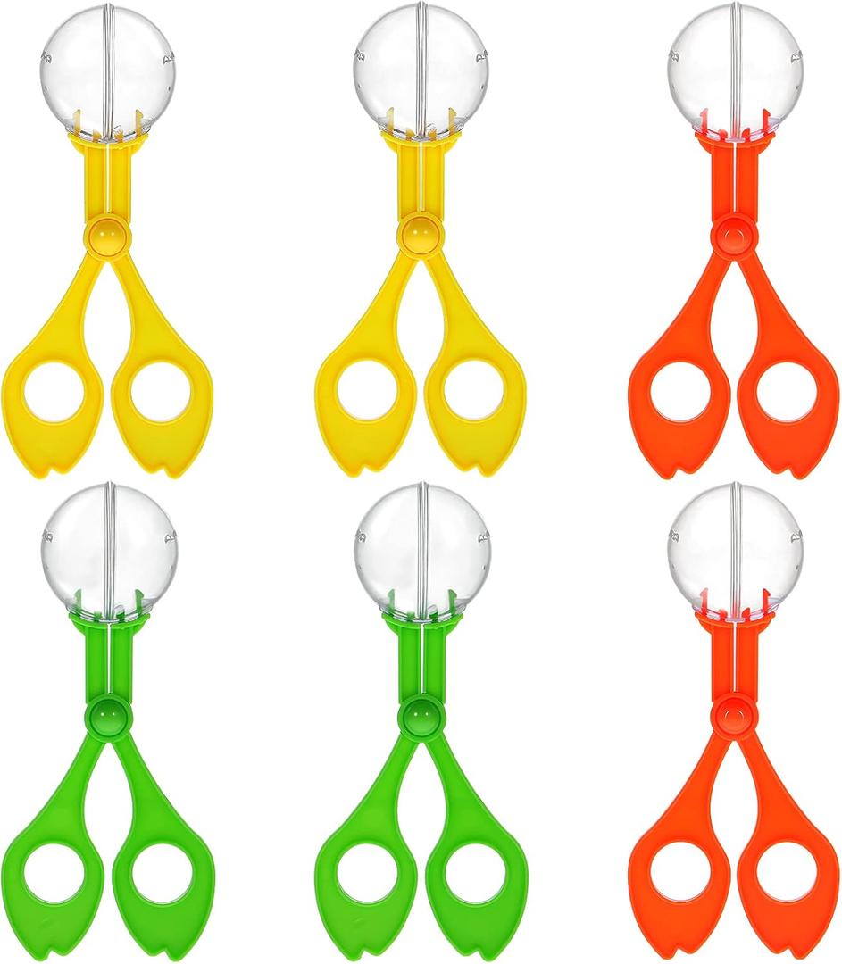 TOYANDONA 6pcs Insects Catcher Handy Scoopers Scissors Tongs Tweezers Multifunctional Collection Set for Kids Outdoor Nature Exploration Toy (17.5cm Random Color) (Size 2)