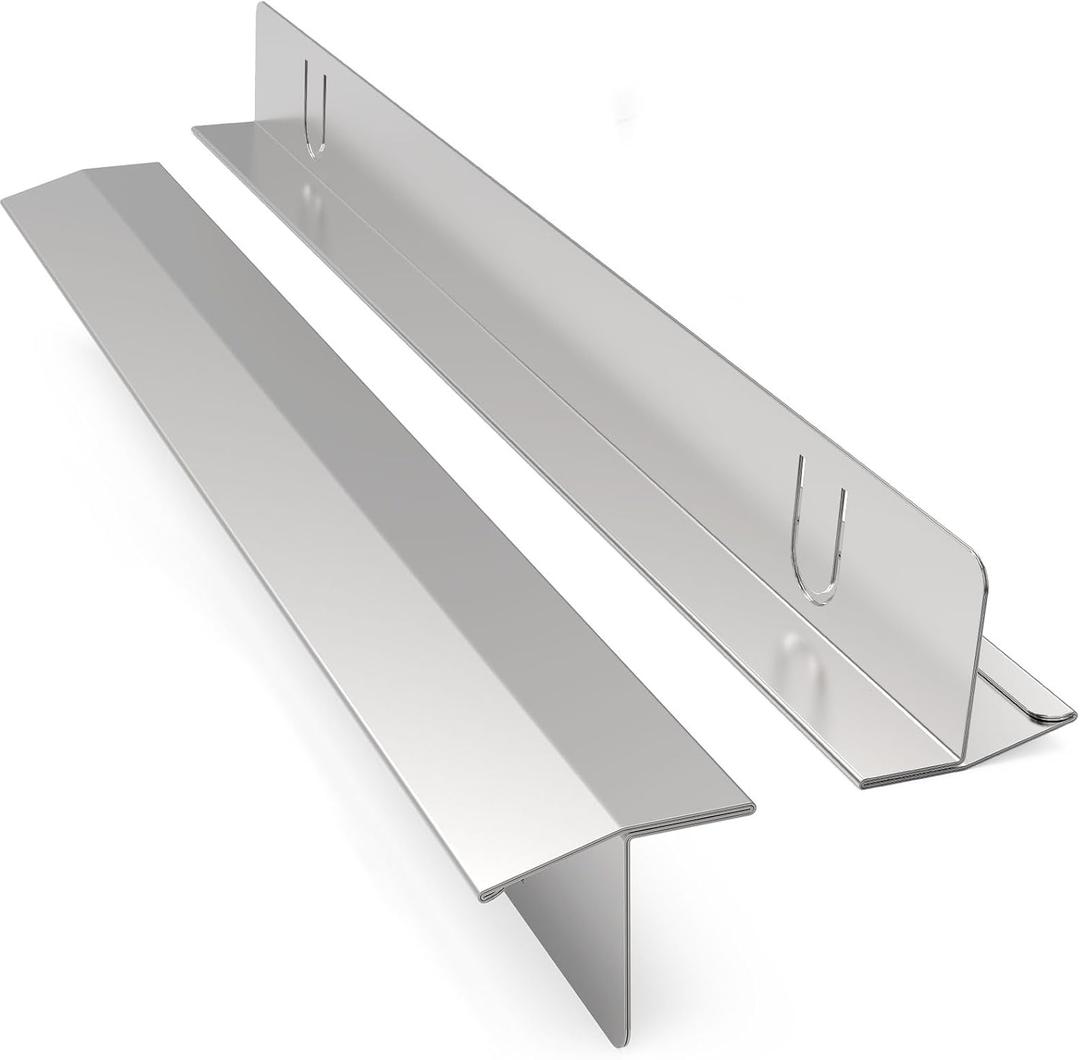 2 Packs Adjustable Stainless Steel Stove Gap Cover, 13.8~27.5 Inch Kitchen Stove Counter Gap Cover, Stove Gap Guards, Oven Gap Filler (Silver)