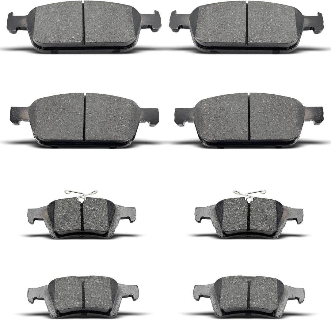 8Pcs Front Rear Brake Pads Set Fit For Ford For Escape 2013-2016, For Ford For Transit Connect 2014-2019