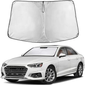 EcoNour Windshield Sunshade Compatible for Audi A4 2017-2023 2024 2025, Sun Visor for Front Windshield & Window Sun Shade Cover, UV Heat Blocker & Protector, Car Accessories