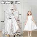 Huge Bow Decor Big White Large Coquette Bow for Backdrop Wedding Bride Birthday Decorations for Girls Women, Giant Satin Ribbon Tie Hanging Gift Coquette Wall Decor (Internal Stability Layer)