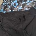 Yonique Two Piece Tankini Swimsuits for Women with Shorts Halter V Neck Bathing Suits Flowy Twist Front Swimwear (18 W, Blue Flower)