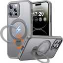 360 Rotatable Magnetic Stand for iPhone 14 pro max Case Compatible with Mag-Safe 16FT Military Drop Protection, Anti-Scratch/Fingerprint Shockproof iPhone 14 pro max Phone Case(Matte-Grey)