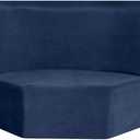 Corner Couch Cover, Stretch Velvet Corner Sofa Cover Furniture Protector Slipcover for L Shape Sectional Recliner Couch Reclining Sofa Additional Seat (Navy)