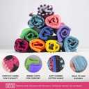 Debra Weitzner Womens Runner Ankle Socks - Low-Cut Colorful Socks (Size 9-11 and 10-13) 12 Pairs (Ankle Blue & Maroon)