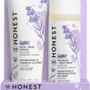 The Honest Company 2-in-1 Cleansing Shampoo and Body Wash Face Lotion Bundle, Gentle for Baby, Naturally Derived, Lavender Calm, 18.5 fl oz