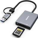 3 PCS BENFEI CFexpress Type B Card Reader with USB 3.2 (Gen 2) 10Gbps, USB-C&USB-A 2-in-1 Type B CFexpress Adapter, Compatible with Windows/Mac/Linux/Android