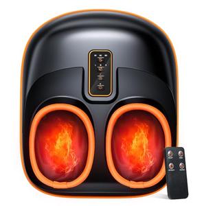 POGGT Foot Massager Machine with Heat, Upgraded Deep Rolling, Compression, Ankle Kneading, Shiatsu Foot Massager for Neuropathy Plantar Fasciitis, Gifts for Home Office Men Women Fits Up to 13"