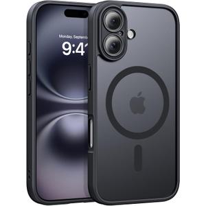 BENTOBEN Magnetic for iPhone 16 Case(Compatible with MagSafe), Full Camera Protection Translucent Matte Anti-Fingerprint Anti-Scratch Shockproof,Phone Case for iPhone 16 6.1 Black