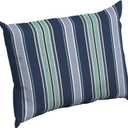 Arden Outdoor Cushion Pillow Back, 23 x 17, Rain-Proof, Fade Resistant Sapphire Aurora Blue Stripe