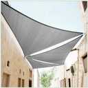 ColourTree 20' x 20' x 20' Grey Sun Shade Sail Triangle Canopy  UV Resistant Heavy Duty Commercial Grade -We Make Custom Size (Gray)