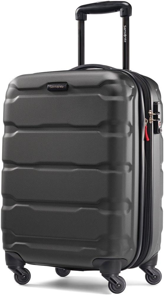 Samsonite Omni 2 Carry-On Hardside Luggage with 360 Spinner Wheels - Scratch Resistant Hardshell - TSA, Airline-Approved - Expandable Polycarbonate Shell for Lightweight Travel - Midnight Black
