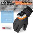 Sukeen Winter Gloves Men Women 3M Thinsulate Thermal Gloves Touchscreen Water-Resistant Snow Ski Glove for Cold Weather