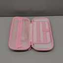 FIWWAT Protective Case for Nintendo Switch 2, Protable Carrying Case for Console and Accessories, 12 Game Card Slots, Large Capacity Cute Travel Bag and Shoulder Strap for Girls, Pink Strawberry (Soft Blossom Pink)