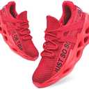 Furuian Steel Toe Shoes for Men Lightweight Women Safety Shoes Comfortable Steel Toe Sneakers, Red Size M12/ W13.5