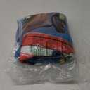 Disney Cars Piston Cup Circuit Blue, Red, and Yellow, Lightning McQueen and Mater 4 Piece Toddler Bed Set - Comforter, Fitted Bottom Sheet, Flat Top Sheet, and Reversible Pillowcase 