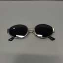 livho 2025 Trendy Oval Sunglasses - Stylish Polarized Shades for Everyday - Retro Metal Frames (Grey/Gold)