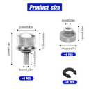 8pcs Motorcycle Seat Bolt Kit Fender Seat Nut Screw Kit for Harley-Davidson