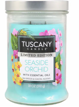 TUSCANY 18 oz TP SEASIDE ORCHID CANDLE