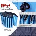 Jasonwell Foldable Dog Pet Bath Pool Collapsible Dog Pet Pool Bathing Tub Kiddie Pool Doggie Wading Pool for Puppy Small Medium Large Dogs Cats and Kids 63" Blue (Mdf Wood Blue)