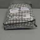 Nayoroom Gingham Duvet Cover Full Size 100% Washed Cotton Green Plaid Checkered Comforter Cover 3 Pcs Soft Breathable Grid Farmhouse Dorm Bedding Set for All Seasons