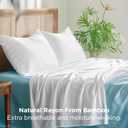 Bedsure Pillow Cases Standard Size, Cooling Pillow Cases, Rayon Derived from Bamboo White Pillowcases Standard Set of 2, PureWoven Silky Soft Bedding Pillow Covers with Envelope Closure, 20x26 Inches