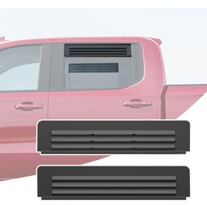 Louvers Ventilation Panel Compatible with 2019-2026 Chevy Silverado GMC Sierra Crew Cab Vent Deflector Rear Window Breathable Panel Replacement for 2019-2026 Chevy Silverado Accessories