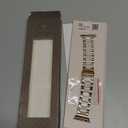 Wearlizer Compatible with Apple Watch Band 38/40/41/42mm Fashion Wristbands Womens, Stainless Steel + Resin Metal Replacement for iWatch Series 11 10 9 8 7 6 5 4 3 SE/Ultra 3 2 1-Gold+White