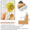 Floater Frame for 16x24 Canvas Paintings with 0.6-0.9" Deep,White