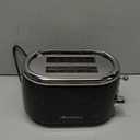 Mueller Retro Toaster 2 Slice with 7 Browning Levels and 3 Functions: Reheat, Defrost & Cancel, Stainless Steel Features, Removable Crumb Tray, Under Base Cord Storage, Black