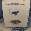 Blue Happy Turtle Bubbles Wall Plaque Art,"18x12"