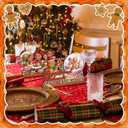 2 x 6 Pcs Christmas Gingerbread Table Decorations - Gingerbread Candy Wooden Centerpiece Xmas Decorations for Home Farmhouse Office Tabletop Decor (Colorful)