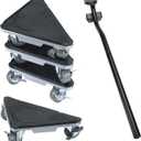 Furniture Moving Dolly 3 Wheels Heavy Duty Wheel Movers Lockable Lifter Mover Tool Set 4 Pack for Object, 1200 LBs Load Capacity (Triangle)