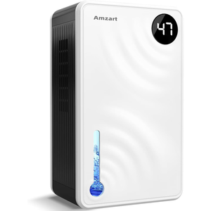 120 OZ Dehumidifier for Basement(1000 sq.ft) with Humidity Display, Auto Shut Off, 7 Color LED Light, Humidity Display, Smart Control, Drain Hose （White）