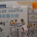 Time Followers 6-in-1 Baby Activity Center | Jumpers and Bouncers | 4 Stage Grow Stationary Standing Toddler Play Table | Shower Gift | Infant Essential for Baby Ages 6-36Month (White)