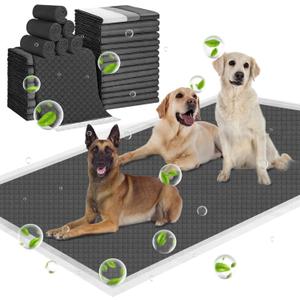 Extra Large 31"x47" 30 Odor-Control Super Absorbency Charcoal Pee Pads - Thicken Disposable Potty Pads for Dogs and Cats