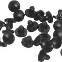 uxcell 25Pcs Silicone Plugs, Rubber Round Snap in Locking Hole Plugs for 2.5-3mm Hole, Hole Stoppers Waterproof Hole Plug for Metal Tube, Furniture End Caps Inserts, Black