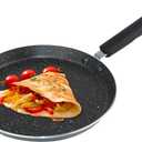 Crepe Pan, Dosa Pan, 8.7 inch Nonstick Crepe Pan, Dosa Tawa Tortilla Pan, Induction Compatible (black)