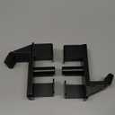 J Hooks for 2" x 2" Power Rack, Rubber Pad J-Hook for Power Cage, Bottom Reinforced Steel J Cups for Squat Rack, Heavy Duty Barbell Holder, Black