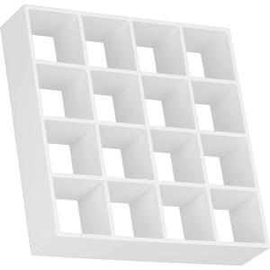 1:12 Dollhouse Bookshelf, 16 Grid dollhouse bookcase Miniature Wooden Display Shelf Storage Rack Furniture Accessories for Mini House Scene Decoration(White)