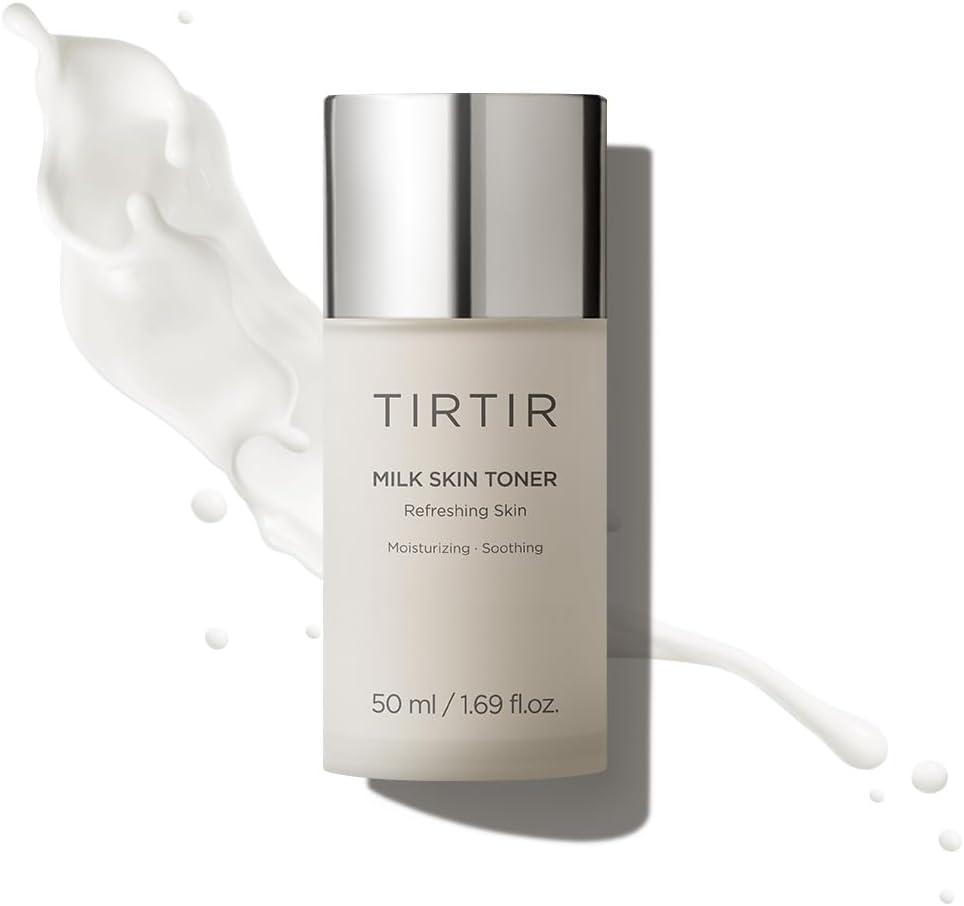 TIRTIR Milk Skin Rice Toner | Deep Moisturizing, Hydrating Toner for face, Niacinamide, Ceramide, Rice Bran Extract, Nature-Oriented Ingredients for Korean Skin Care, Vegan, 1.69 Fl Oz (1.69 Fl Oz (Pack of 1))