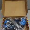 MammyGol Kids Inline Skates Boy or Girls Adjustable Skates with Illuminating Wheels Roller Skates for Beginners (Small - Little Kid (10-13C US), Blue)