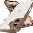 Shockproof for iPhone 16 Case, [Full Camera Protection] [Military-Grade Drop Protection] Protective Anti-Yellow Slim Translucent Matte Skin-Friendly for iPhone 16 Phone Case, Brown