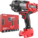 Cordless Impact Wrench 1/2" for Milwaukee 18V Battery, 1600Ft-lbs(2200N.m) High Torque Impact Gun Heavy Duty, Brushless Electric Power Impact Driver with 4 Speed Modes & LED Work Light (No battery) (2200NM 1/2 Drive)