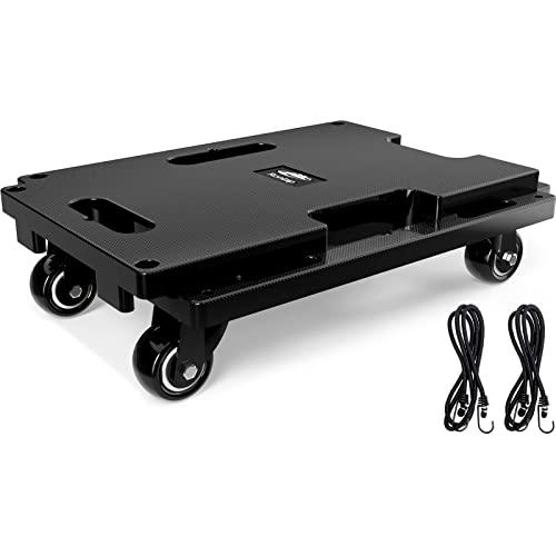 Ronlap Furniture Moving Dolly 4 Wheels Heavy Duty Small Flat Dolly Cart with Wheels Interlocking Furniture Movers Dollies for Moving, 440 Lbs Capacity, 1 Pack, Black