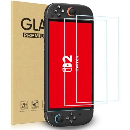 UWQAP 4-Pack Tempered Glass Screen Protector for Nintendo Switch 2 2025 7.9-inch,Transparent 9H Anti-Scratch Screen Protector Accessories for Switch 2,Clear